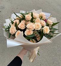 Букет Кремовые розы Латте в Юрино